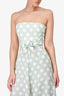 Zimmermann Green/White Belted Polka Dot Midi Dress Size 0 (As Is)