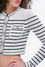 Sandro White/Black Knit Striped Cardigan Size 1