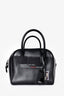 Burberry Black Leather Graphic Bowler Bag With Strap