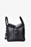 Burberry Black Leather Graphic Bowler Bag With Strap