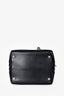 Burberry Black Leather Graphic Bowler Bag With Strap