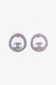 Pre-Loved Chanel™ Silver-Tone CC Round Crystal Earrings