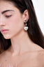 Pre-Loved Chanel™ White/Gold Tone Pearl Heart Shaped Drop Earrings