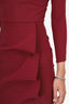 Chiara Boni La Petite Robe Red Striped Long Sleeve Midi Dress Size 40