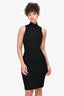 Dolce & Gabbana Black Mock Neck Sleeveless Bodycon Dress Size 42