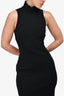 Dolce & Gabbana Black Mock Neck Sleeveless Bodycon Dress Size 42