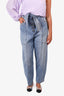 Ulla Johnson Blue High-Rise Otto Tie Jeans Size 12