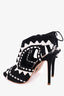 Sophia Webster Black/White Beaded Heels Size 40