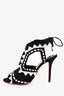 Sophia Webster Black/White Beaded Heels Size 40