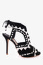 Sophia Webster Black/White Beaded Heels Size 40