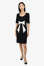 Love Moschino Black/White Bow Print Dress Size 44