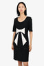 Love Moschino Black/White Bow Print Dress Size 44