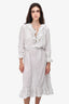 Zimmermann White & Blue Pinstripe Cotton Dress Size 0