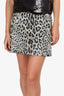 Dolce & Gabbana Leopard Print Metallic Midi Skirt Size 42