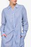 Vince Blue/White Pinstripe Cotton Button Down Dress Size 2