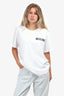 Moschino Couture White Cotton Belt Logo T Shirt Size 40 Mens