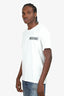 Moschino Couture White Cotton Belt Logo T Shirt Size 40 Mens