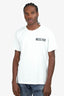 Moschino Couture White Cotton Belt Logo T Shirt Size 40 Mens