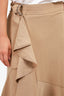 A.L.C. Khaki Ruffle Belted Midi Skirt Size 4