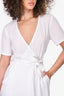 A.L.C White Short Sleeve Wrap Midi Dress Size 6