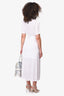 A.L.C White Short Sleeve Wrap Midi Dress Size 6