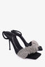 Alexander Wang Black Julie Crystal Scrunchie Sandals Size 37.5