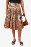Dolce & Gabbana Multicolour Printed Pleated Skirt Size 42