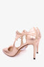 Jimmy Choo Rose Gold Leather Heels Size 37.5