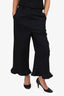 Acler Black Wool Blend Ruffle Hem 'Penrith' Pants Size 6 with Tags