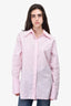 Helmut Lang Light Pink Cotton Cut-Out Button Down Shirt Size S