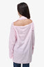 Helmut Lang Light Pink Cotton Cut-Out Button Down Shirt Size S