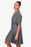 Sandro Grey Wool Buttoned Mini Dress Size 42