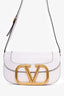 Valentino White Leather 'Supervee' Crossbody Bag