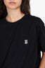 Burberry Men's Black Cotton TB Logo T-shirt Size L