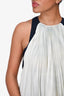 3.1 Phillip Lim Cream/Navy Pleated Top Size 2