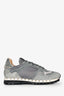 Valentino Grey Suede Leather Rockstud Sneakers Size 35