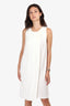 Lanvin 22F White Tiered Sleeveless Mini Dress Size 40