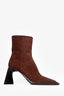 Alexander Wang Brown Suede Leather Ankle Boots Size 35.5