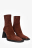 Alexander Wang Brown Suede Leather Ankle Boots Size 35.5