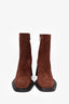 Alexander Wang Brown Suede Leather Ankle Boots Size 35.5