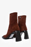 Alexander Wang Brown Suede Leather Ankle Boots Size 35.5