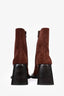 Alexander Wang Brown Suede Leather Ankle Boots Size 35.5