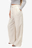 Zimmermann White Linen Striped Wide Leg Pants Size 0