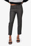 Prada Grey Wool Check Slim Trousers Size 42