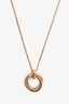 Cartier 18K Gold/Diamond Set Trinity Necklace