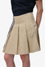 Burberry Beige Logo Side Detailed Pleated Skirt Size 14Y