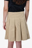 Burberry Beige Logo Side Detailed Pleated Skirt Size 14Y