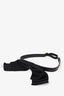 Saint Laurent Black Silk/Leather Bow Collar