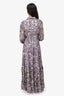 Rococo Sand Purple & Metallic Printed Maxi 'Kian' Dress With Belt Size S