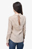 Altuzarra Beige Linen Button Up Blouse Size 36